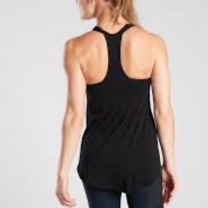 Athleta Black Breezy High Neck Mesh Racerback Yoga Tank Top Small